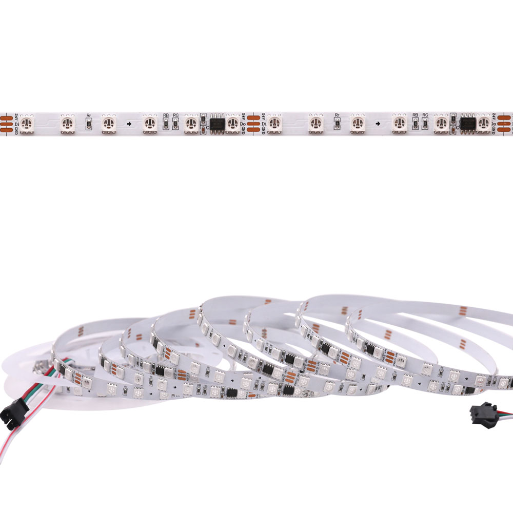 WS2811 DC24V SMD5050 72LEDs/m 8mm Flexible Addressable RGB LED Strip Light 5m/16.4ft WS2811 DC24V SMD5050 72LEDs/m 8mm Flexible Addressable RGB LED Strip Light 5m/16.4ft